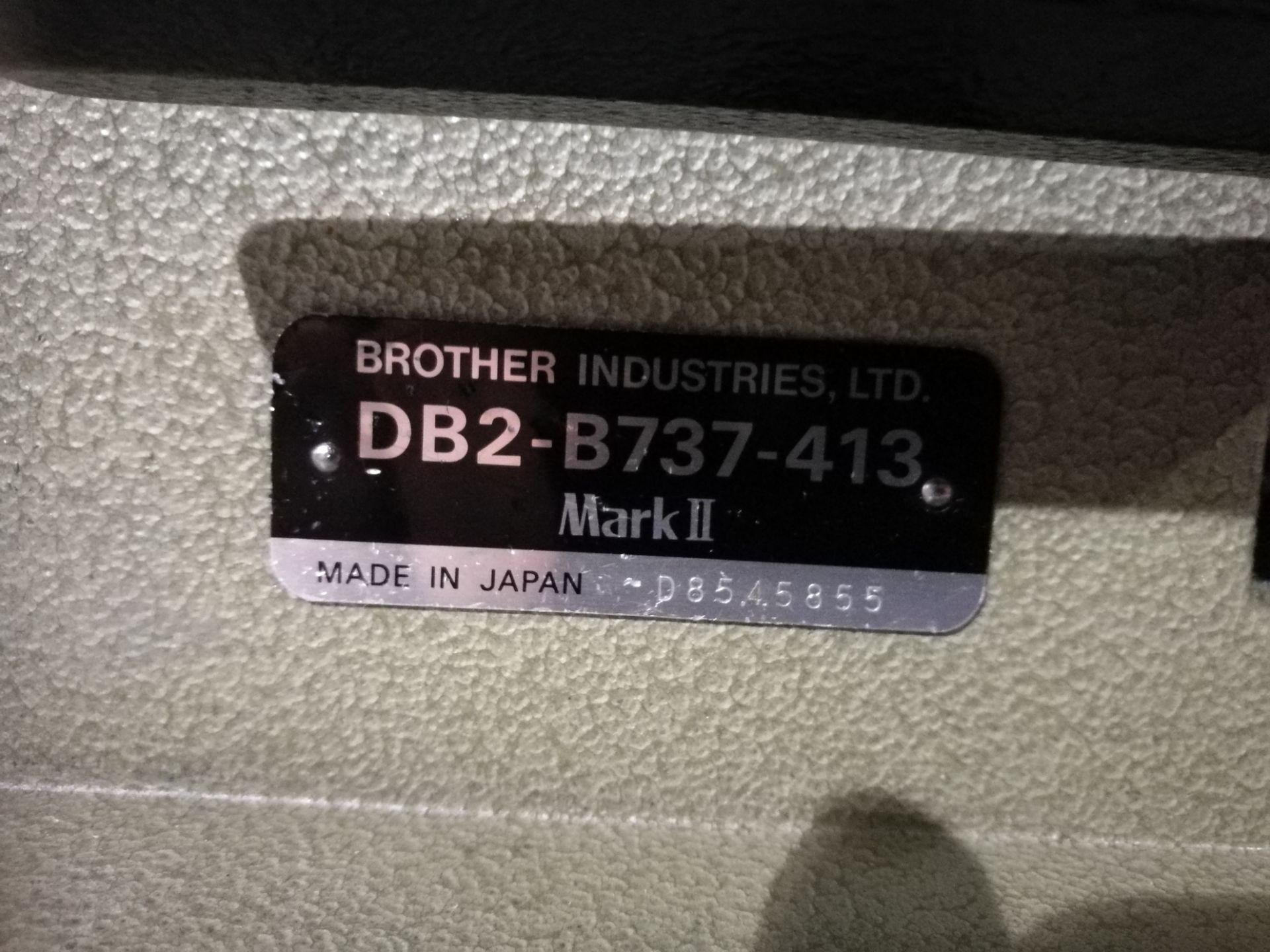 BROTHER DB2-B737-413 AUTOMATIC INDUSTRIAL SEWING MACHINE - Image 2 of 2