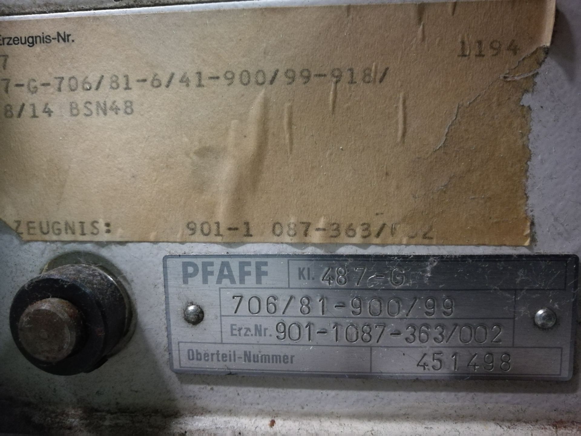 PFAFF 487-706/81-900/99 - Image 3 of 3