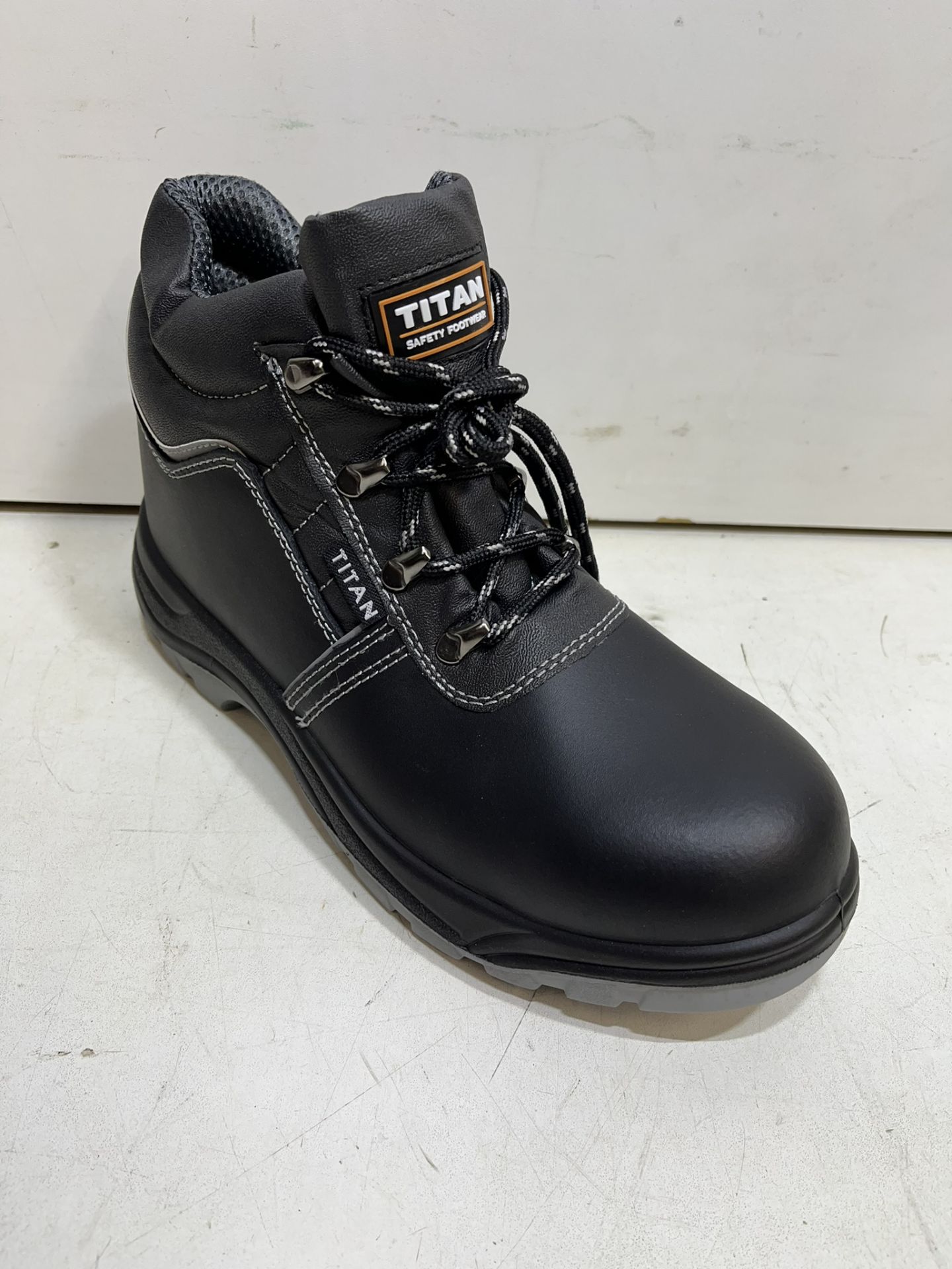 Titan Radebe Black Steel Toe Cap Safety Boots | UK 8