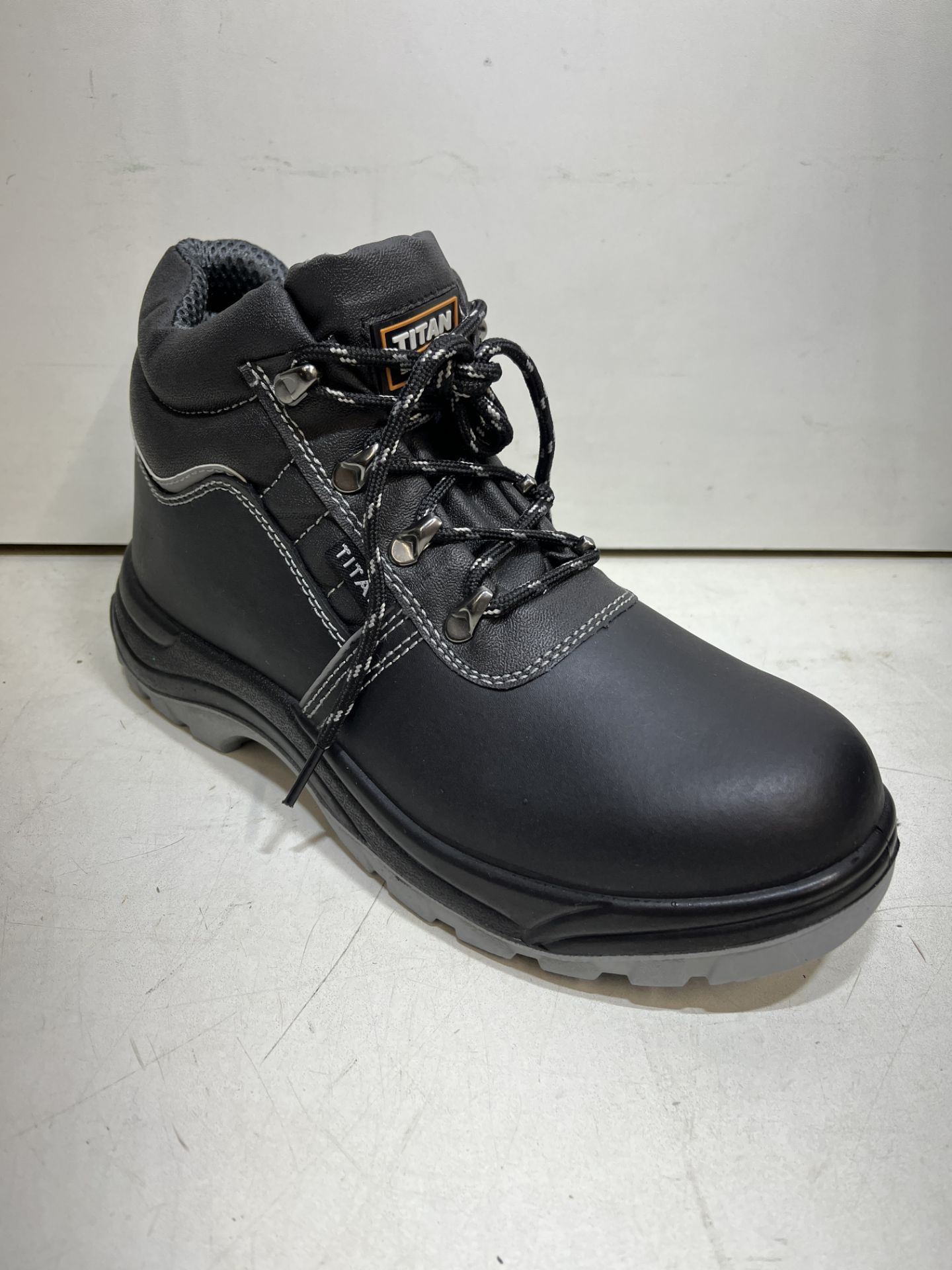 Titan Radebe Black Steel Toe Cap Safety Boots | UK 8