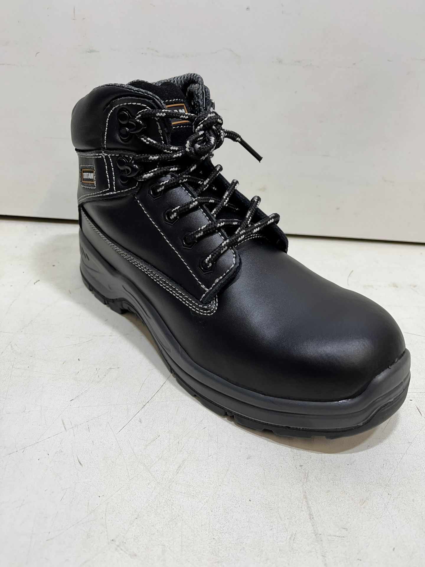 Titan Holton Black Steel Toe Cap Safety Boots | UK 7