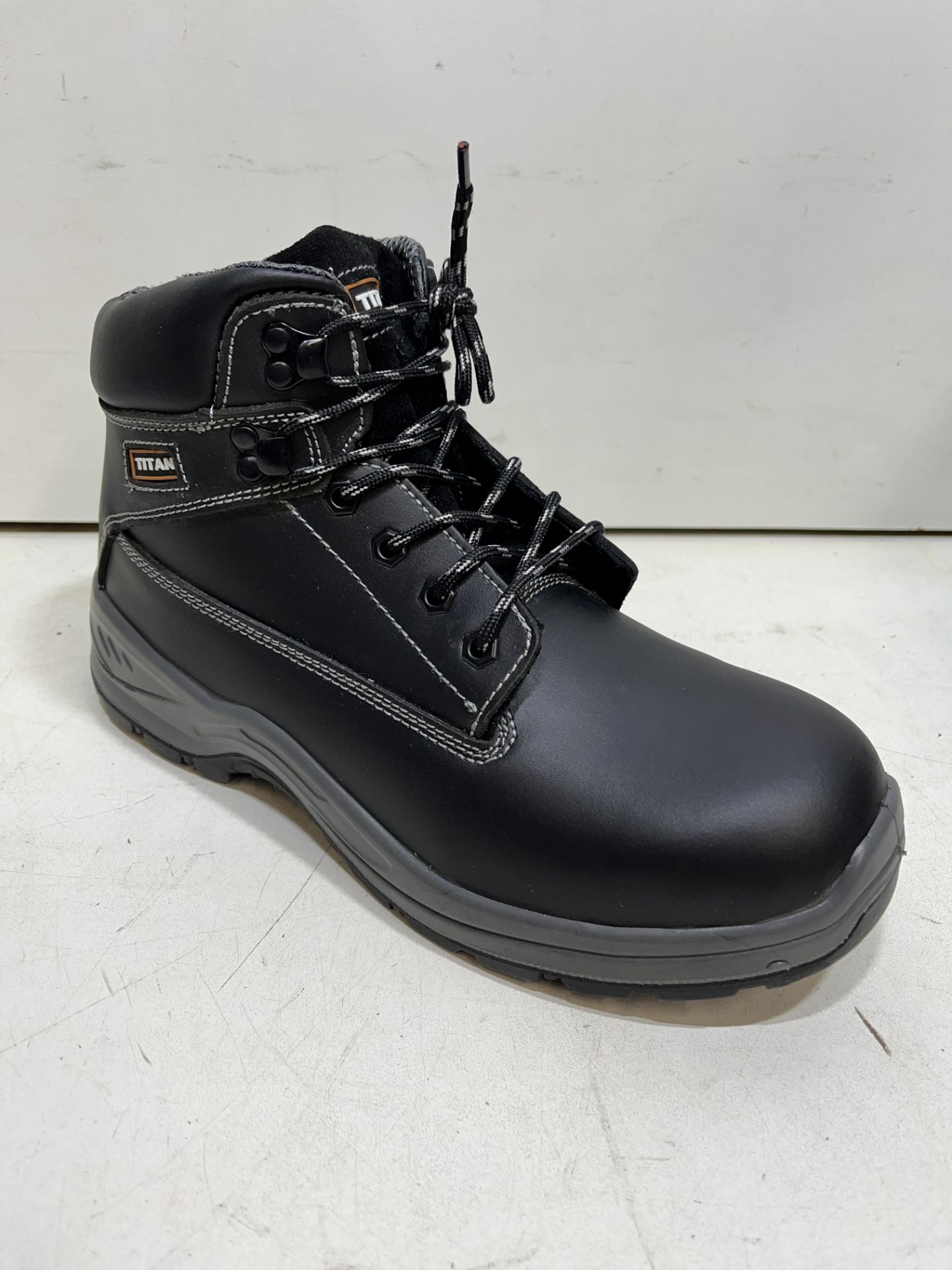 Titan Holton Black Steel Toe Cap Safety Boots | UK 9