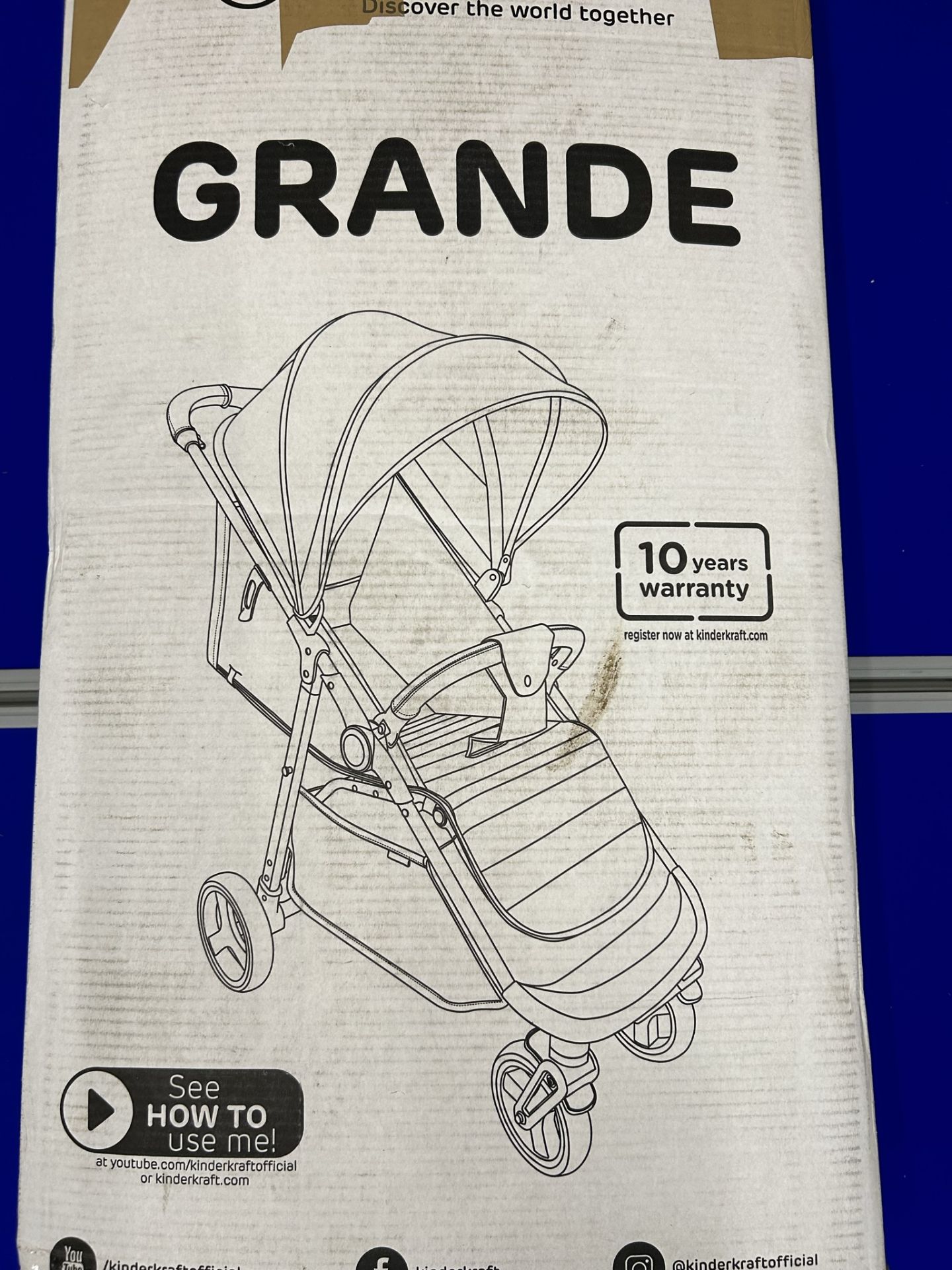 KinderKraft Grande Children's Pushchair/Stroller | Gray BS - Image 3 of 7