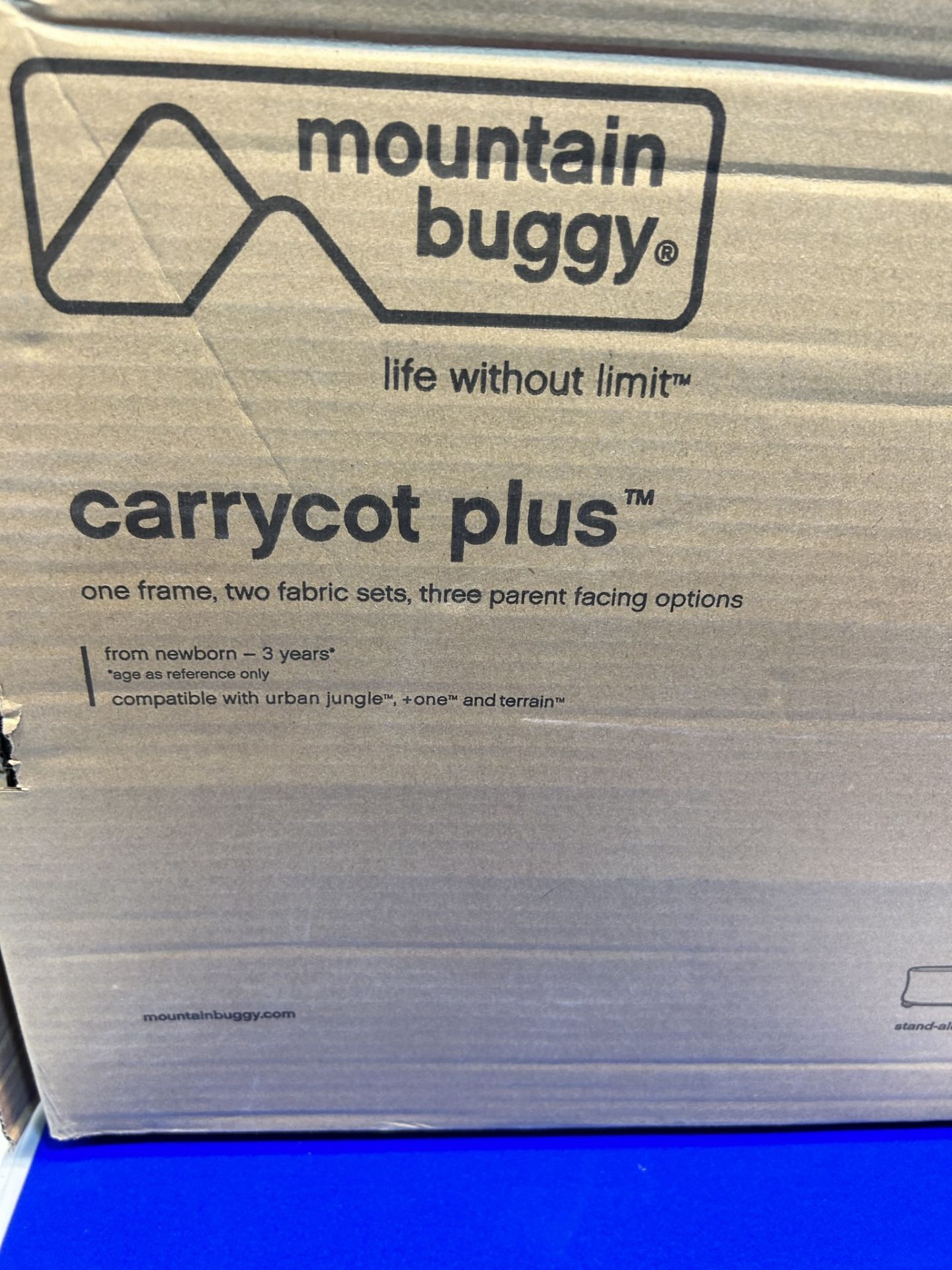 Mountain Buggy Carrycot Plus Pram Attachment | Herringbone - Image 3 of 4