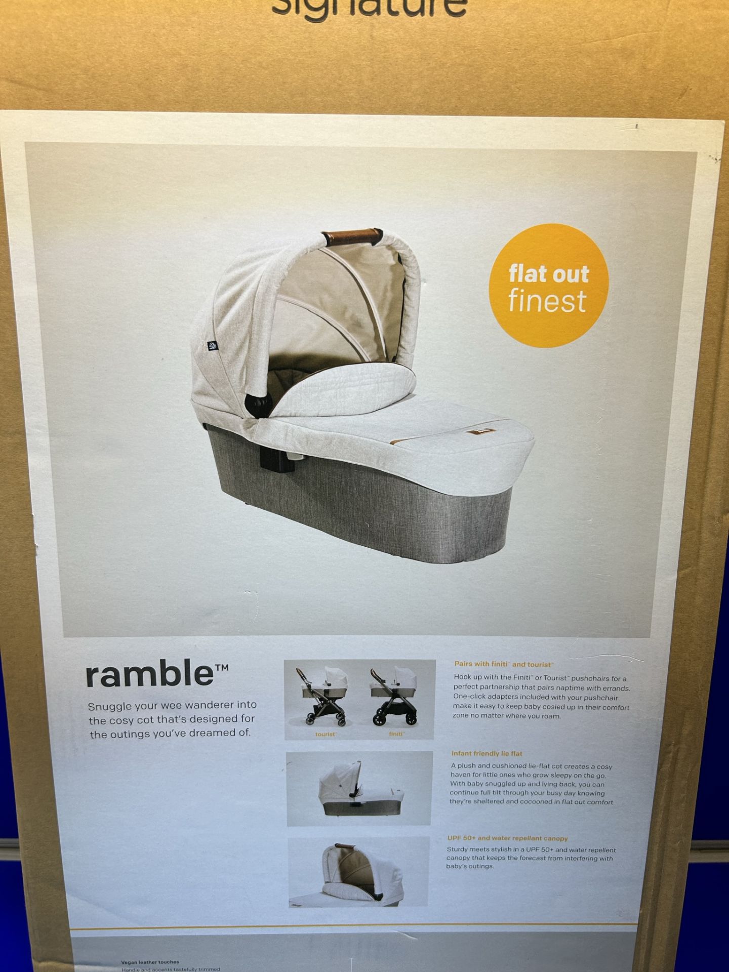 Joie Ramble XL Carrycot Pram Attachment | Oyster - Image 3 of 4
