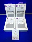 4 x Snuz Designz Fitted Cot & Cot Bed Fitted Sheet Twin Packs