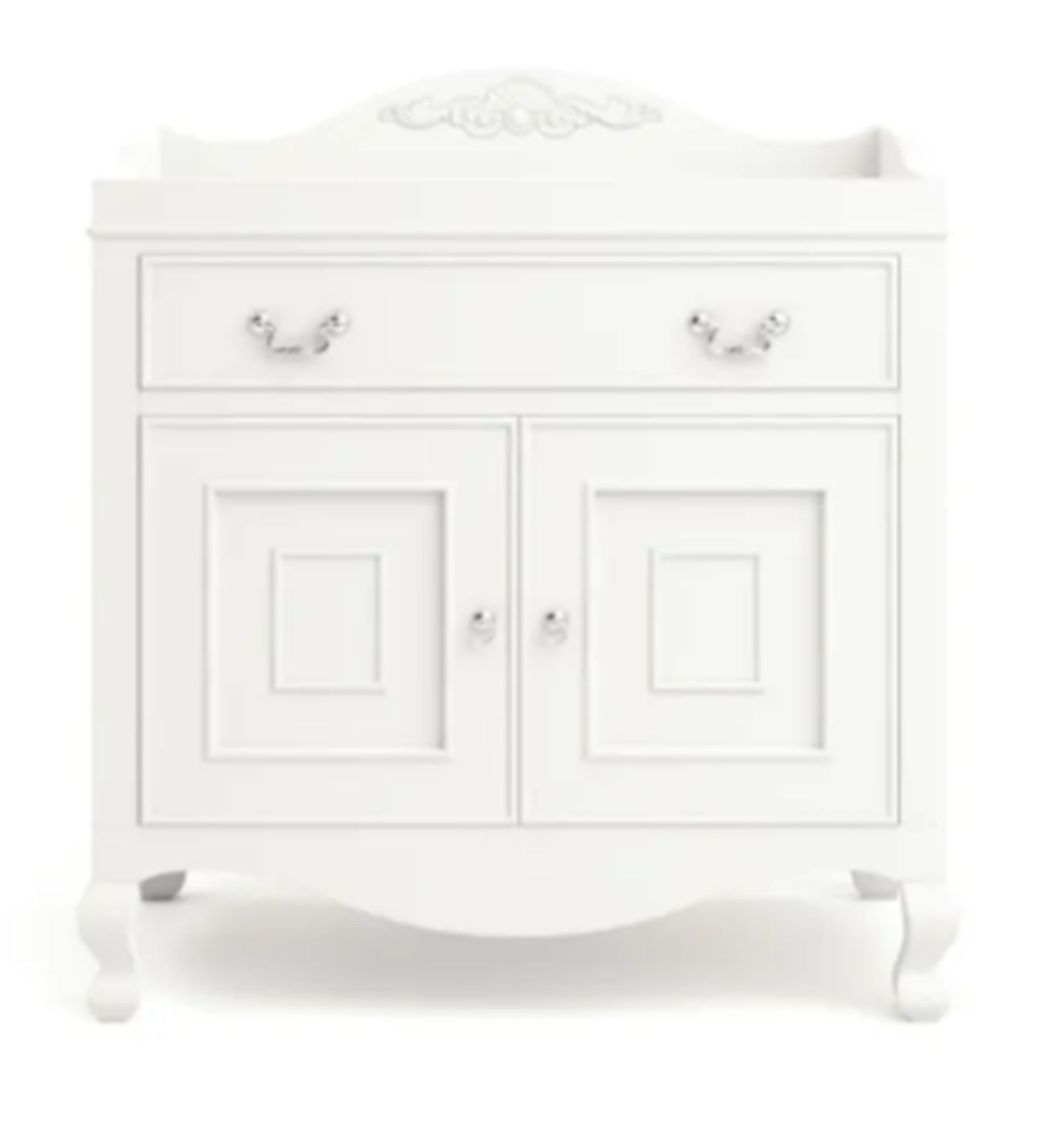 Grand Opulence 2 Piece Nursery Set | Wardrobe & Baby Changer | White - Image 2 of 2