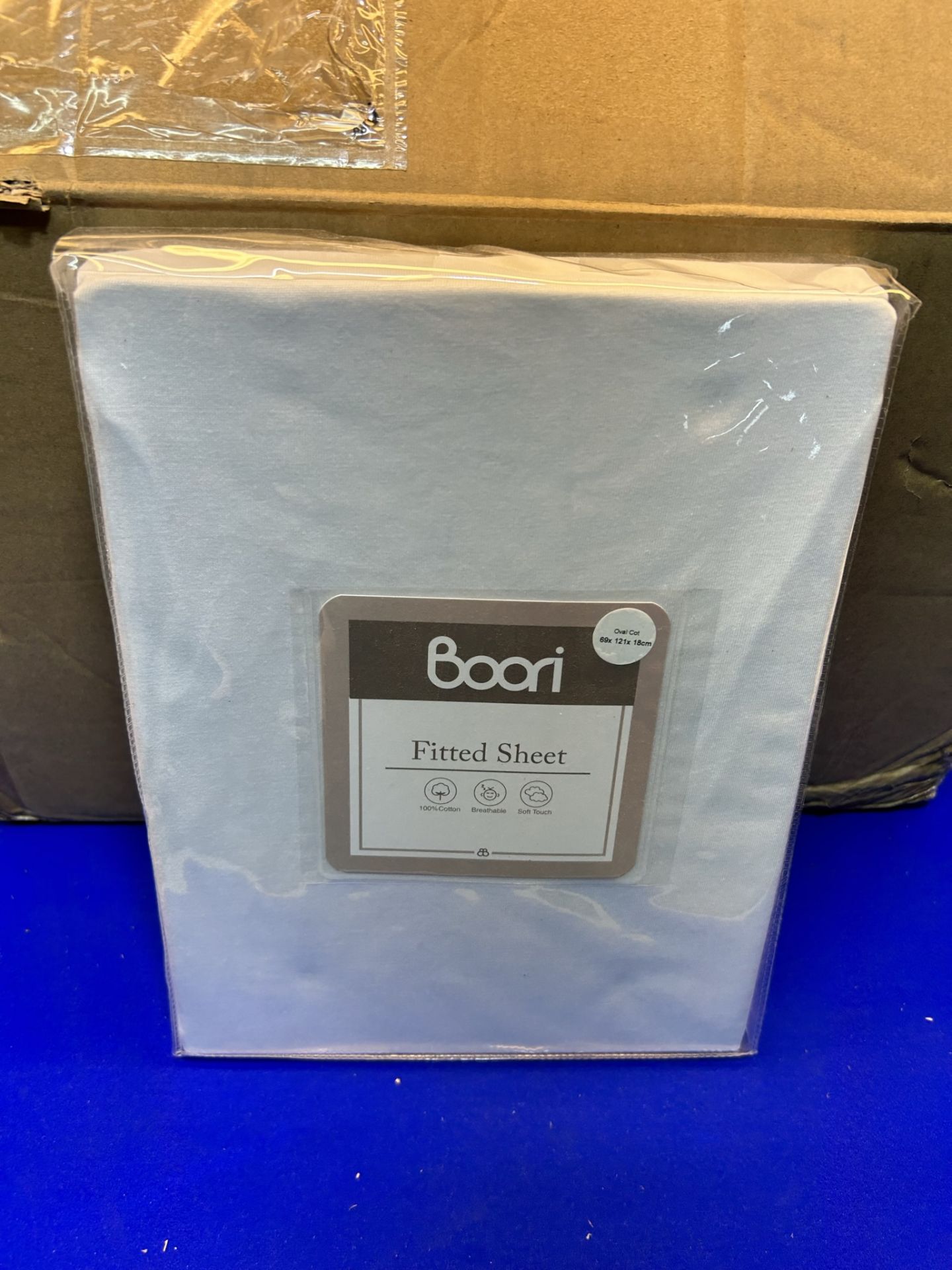 14 x Boori Fitted Sheets | White | 70cm x 132cm x 22cm - Bild 2 aus 3