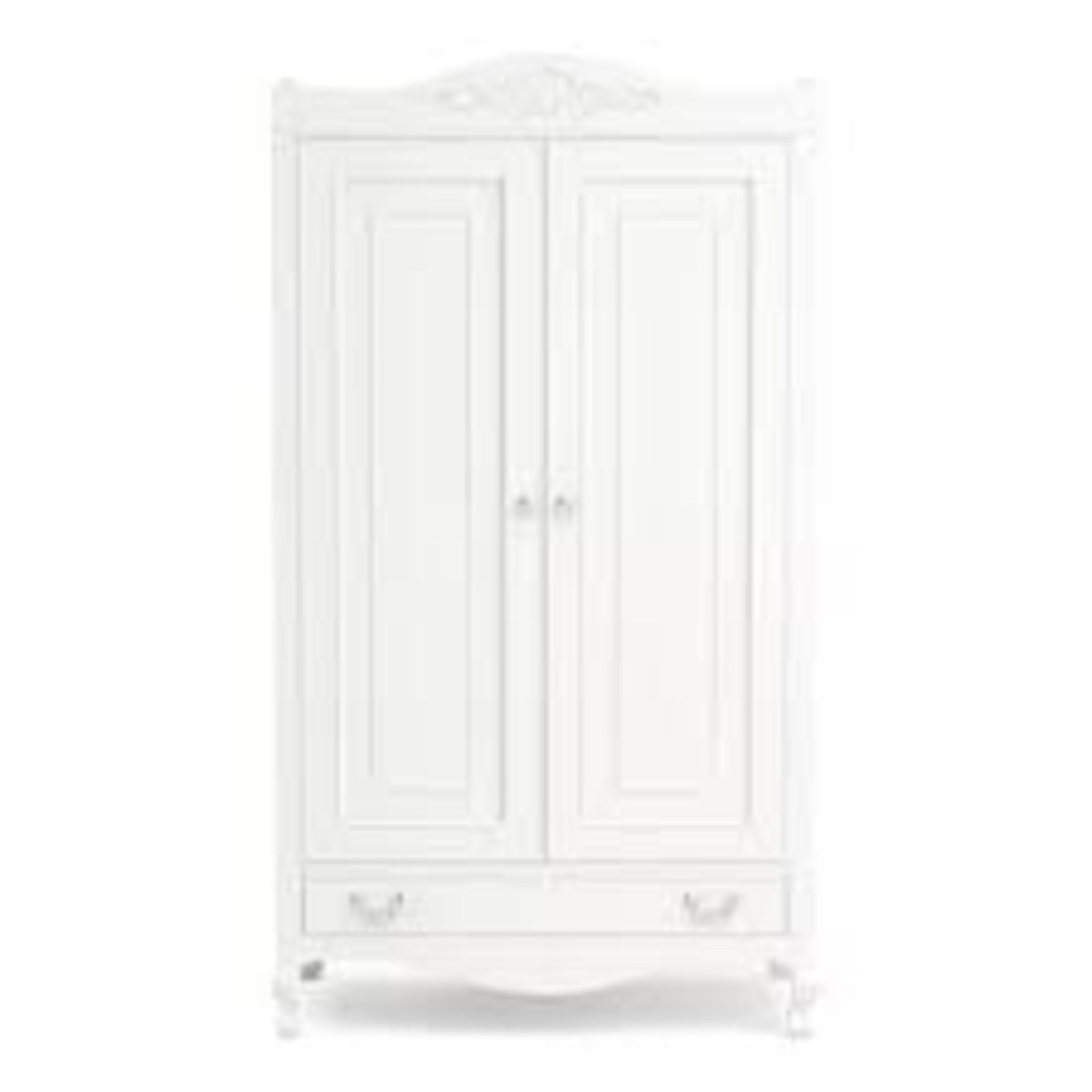 Grand Opulence 2 Piece Nursery Set | Wardrobe & Baby Changer | White