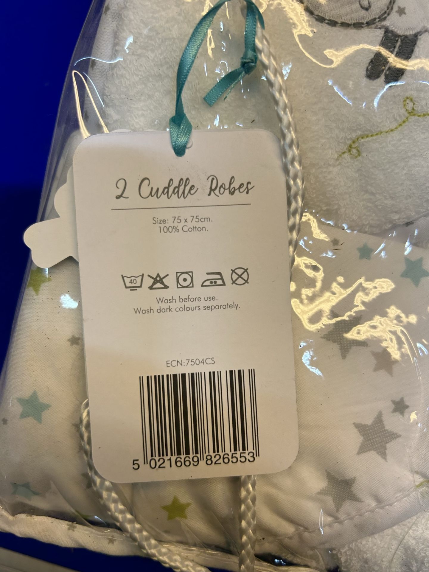 6 x Packs of 2 Silvercloud Cotton Baby Cuddle Robes - Image 3 of 3