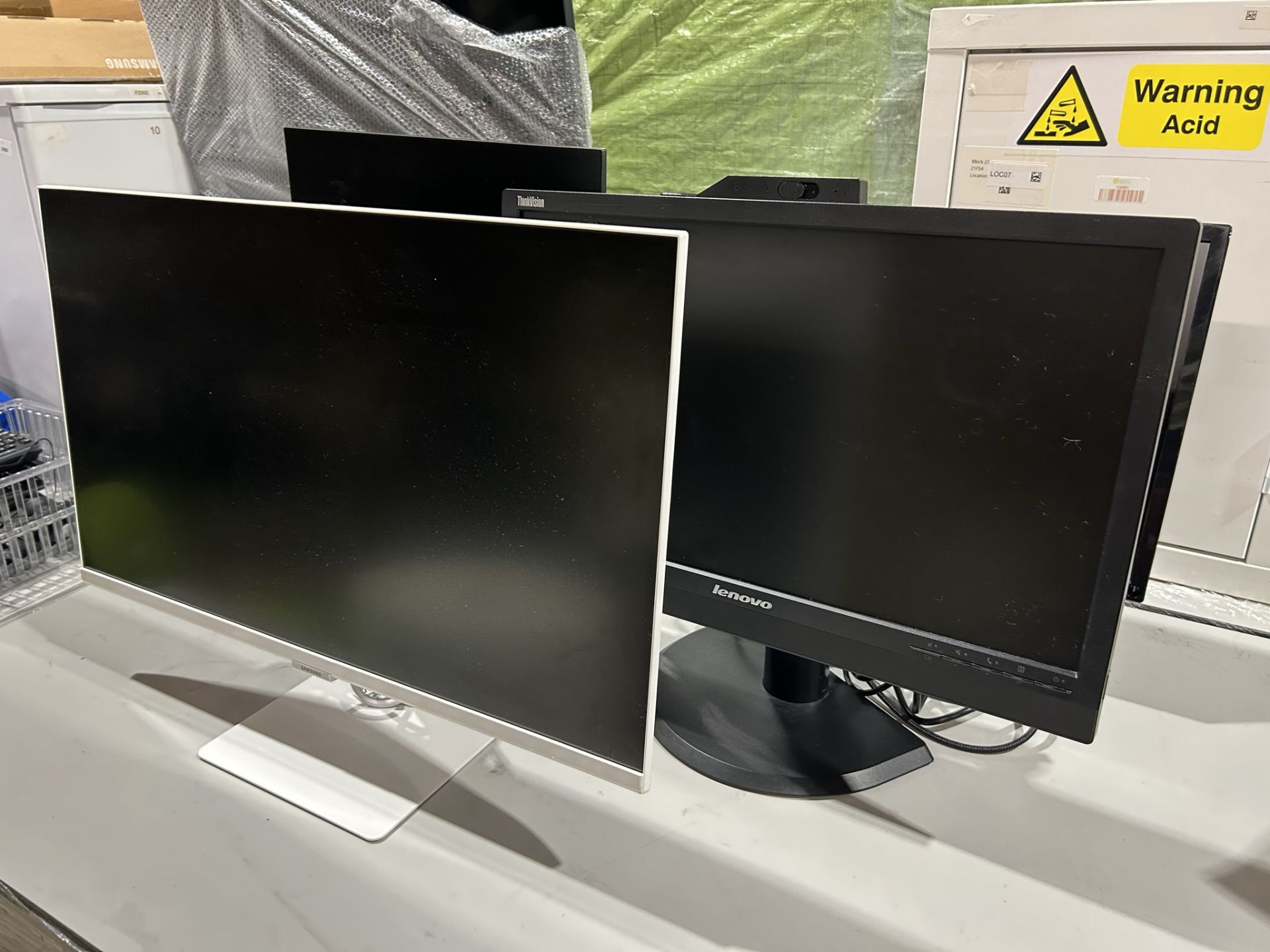 5 x Various Computer Monitors | Brands Include: Samsung, Dell & Lenovo - Image 3 of 10