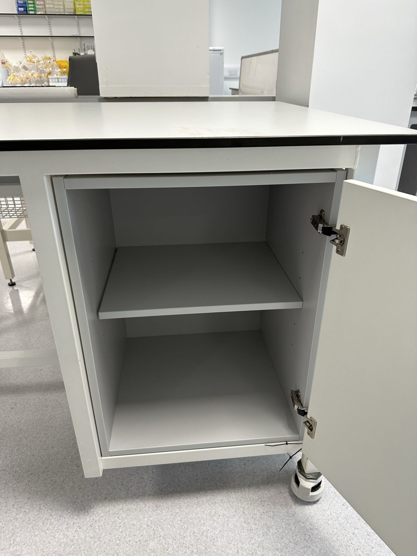 Mobile Laboratory Workbench w/ Storage Cupboard & Power Outlet - Image 3 of 4