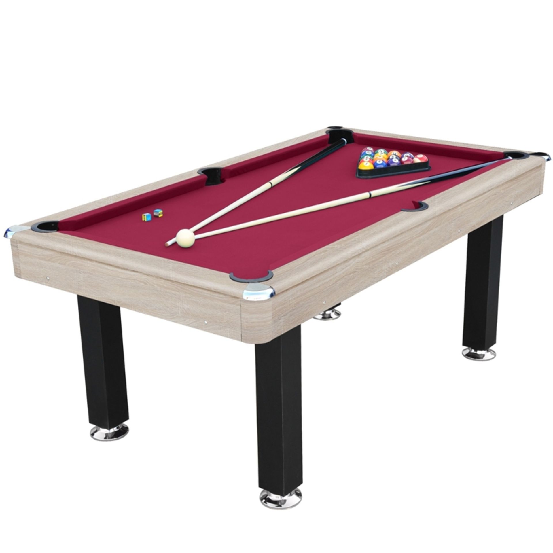 EvoStar 6ft Red American Pool Table