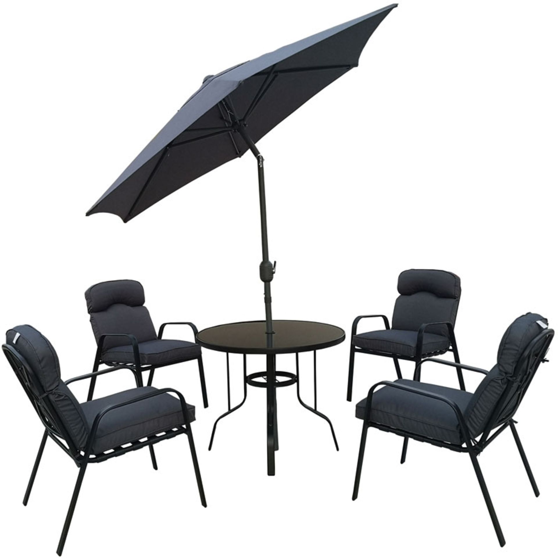 3 x Malvern 4 Seater Dining Set With Parasol