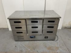 Polar FA441 G-Series Refrigerated Counter Fridge with 9 Drawers 368Ltr