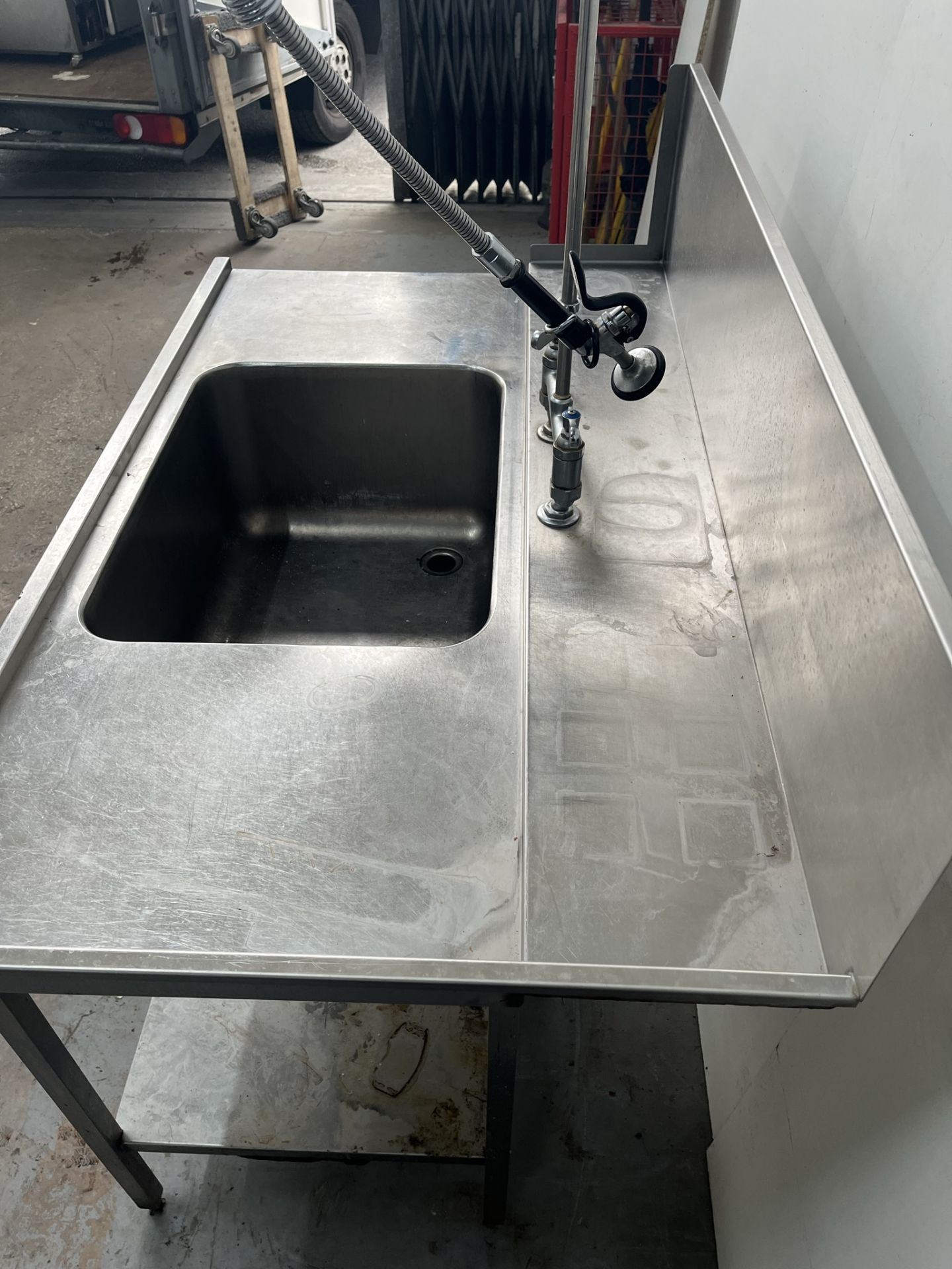 Commercial Stainless Steel Catering Table With Pre Rinse Tap & Sink - Image 15 of 24