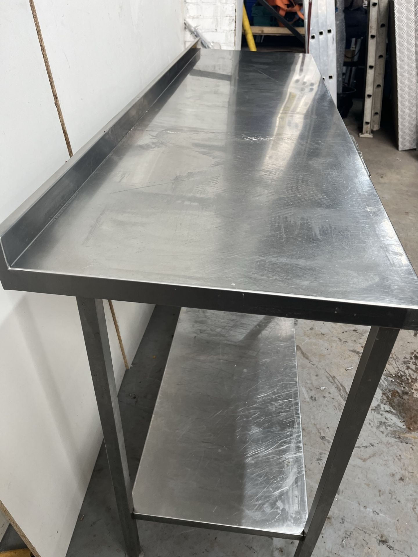 Commercial Stainless Steel Catering Table With Bottom Shelf & Trays - Image 12 of 14