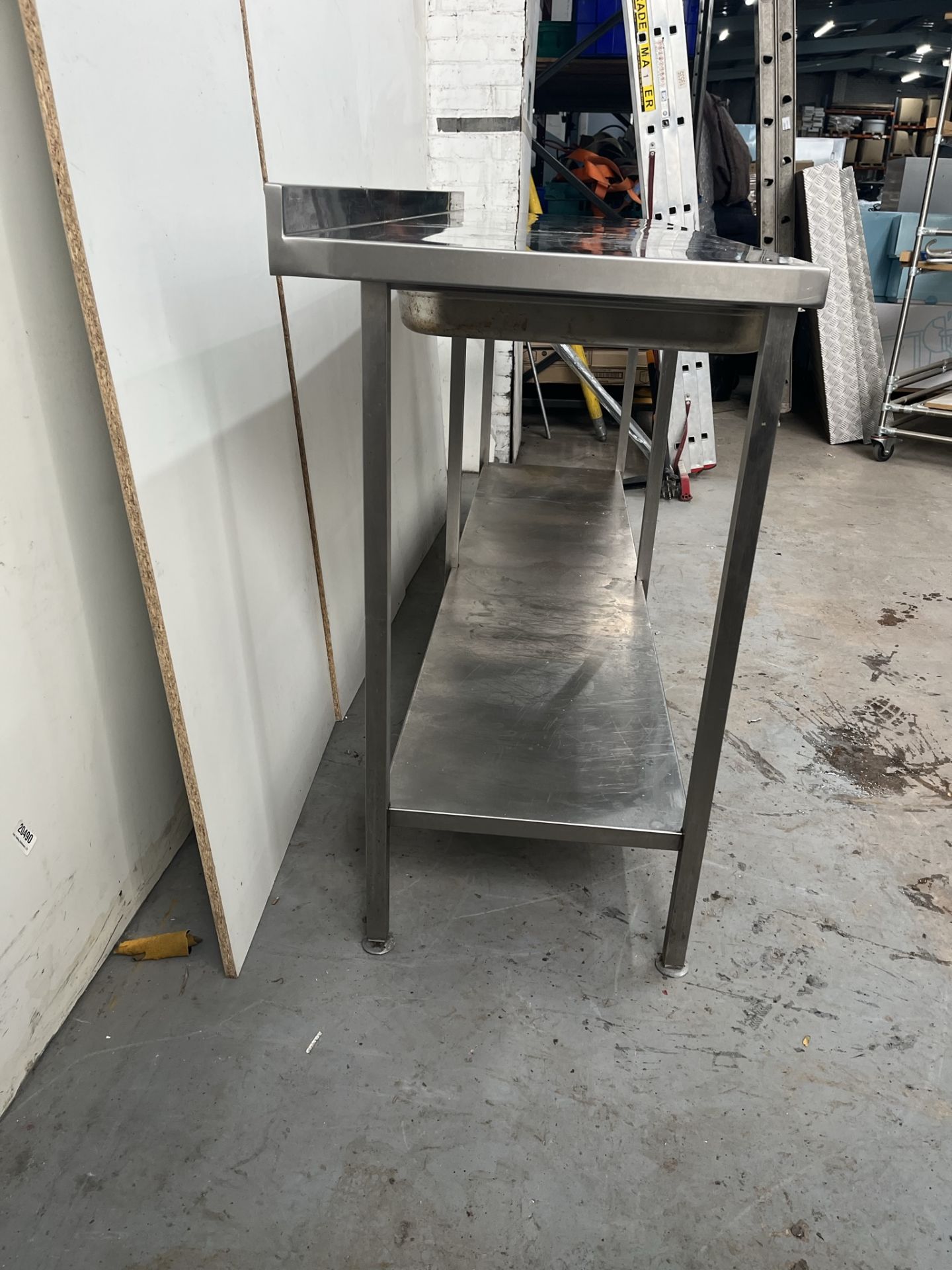 Commercial Stainless Steel Catering Table With Bottom Shelf & Trays - Image 14 of 14