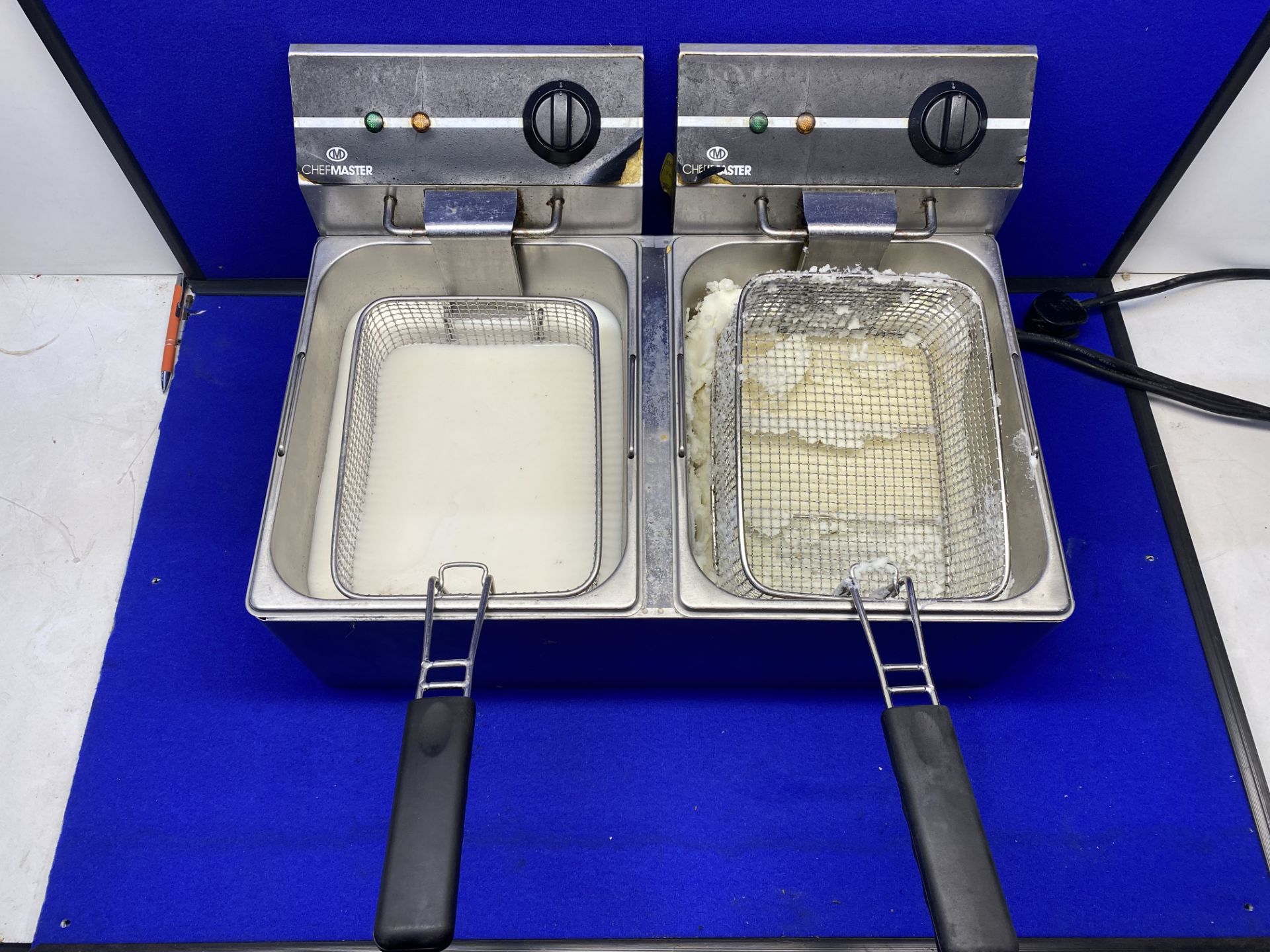 Chefmaster Countertop Electric Twin Tank Fryer As Seen In Photos - Image 2 of 10
