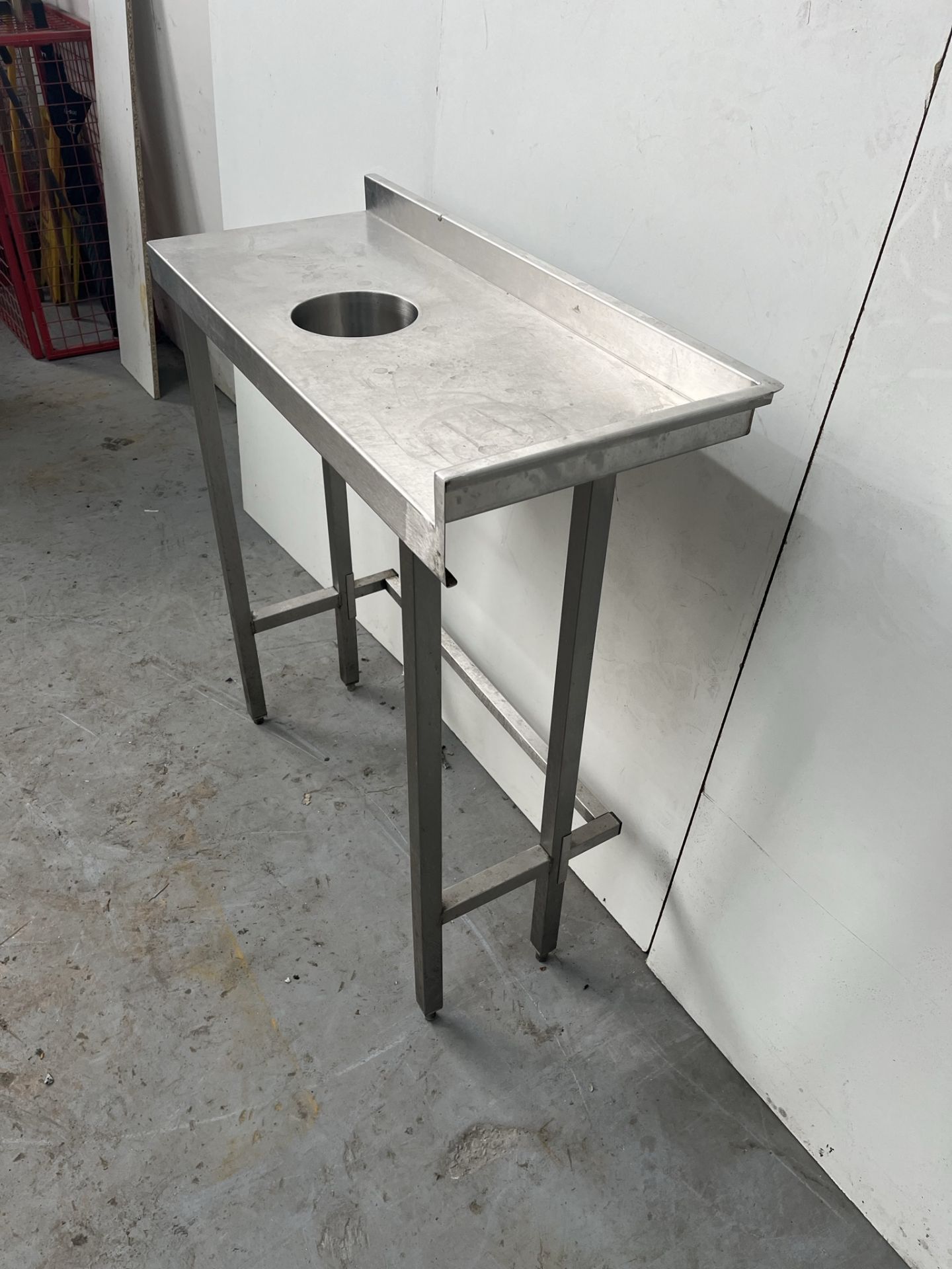 850mm Stainless Steel Catering Preperation Table With Waste Disposal Hole - Image 4 of 7