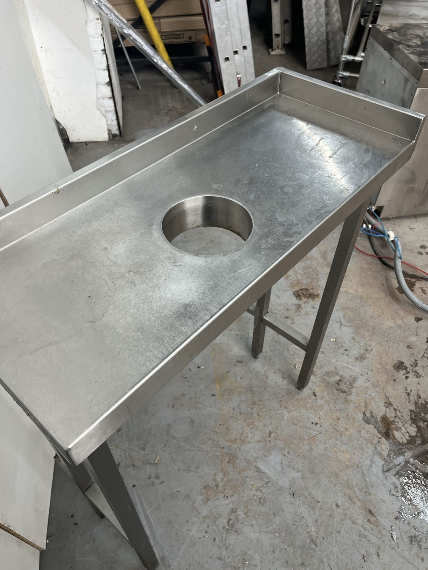 850mm Stainless Steel Catering Preperation Table With Waste Disposal Hole - Image 7 of 7