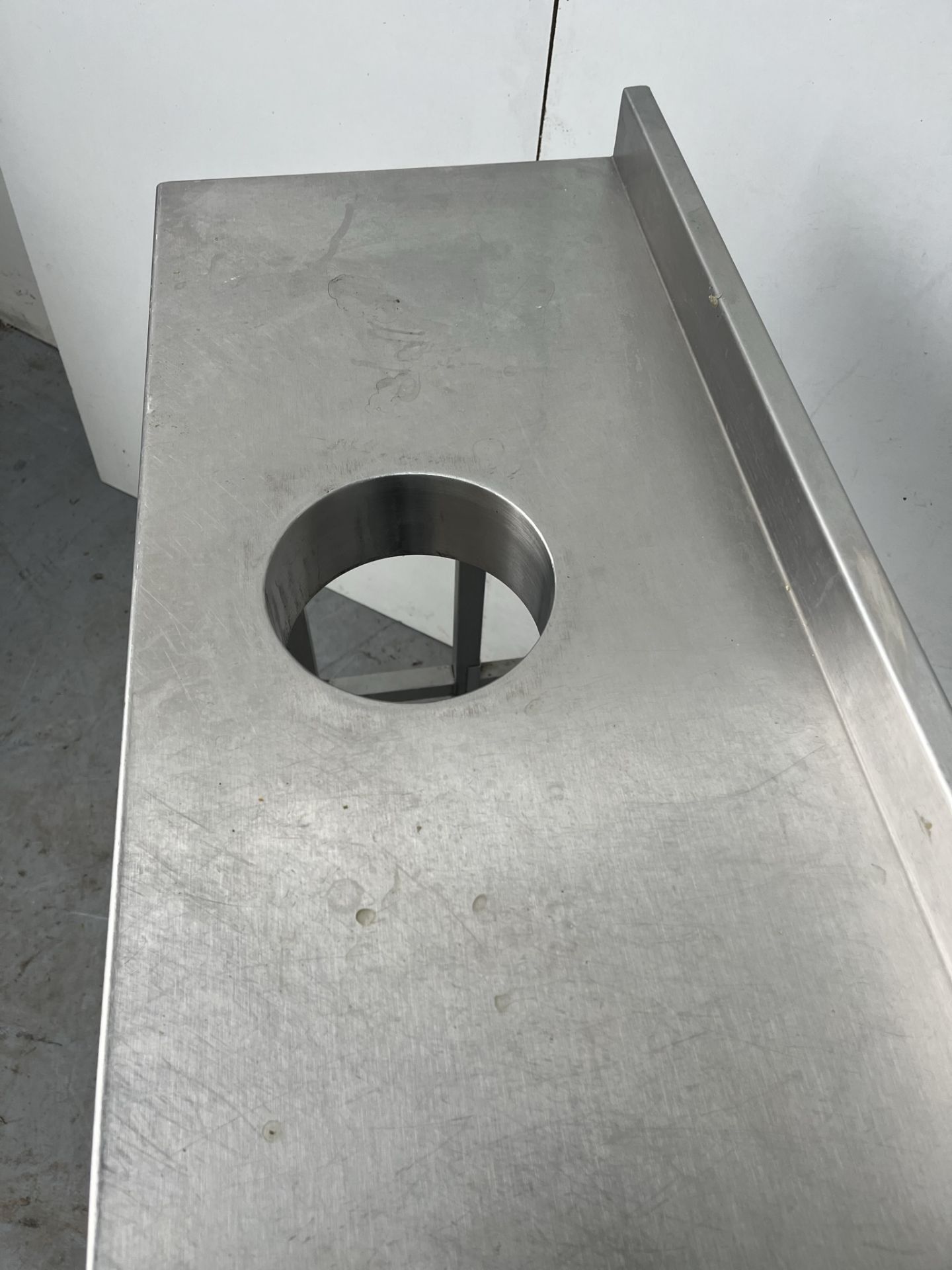 850mm Stainless Steel Catering Preperation Table With Waste Disposal Hole - Image 6 of 7