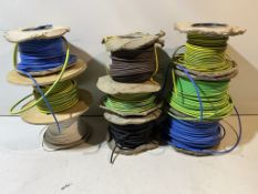 9 x Various Used Reels Of Cable *As Pictured*