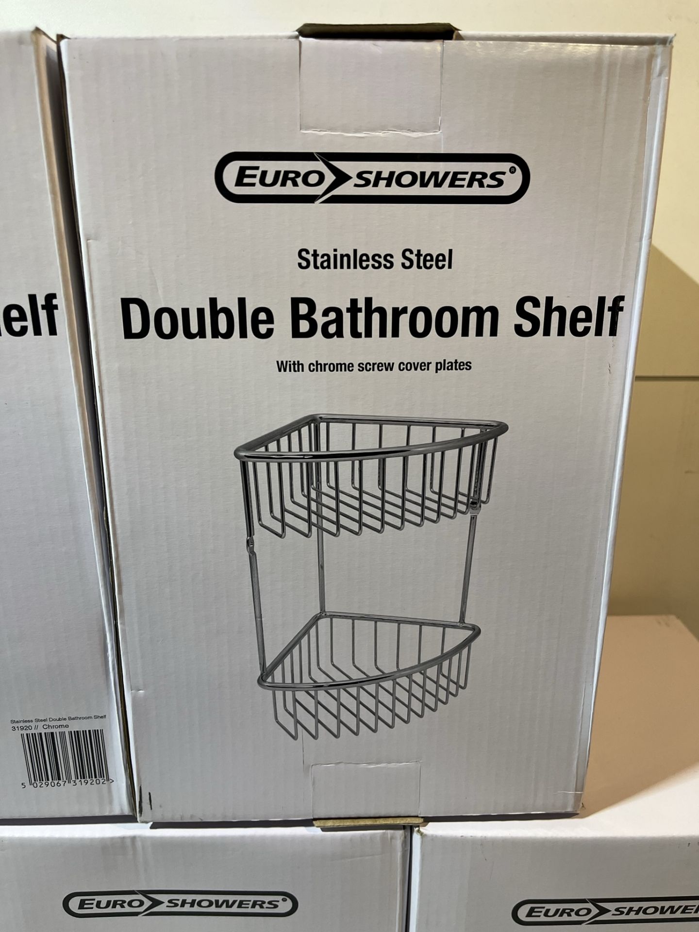 5 x Euro Showers Stainless Steel Double Bathroom Shelfs - Image 2 of 2
