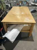 2 x Large Wooden Mobile Tables