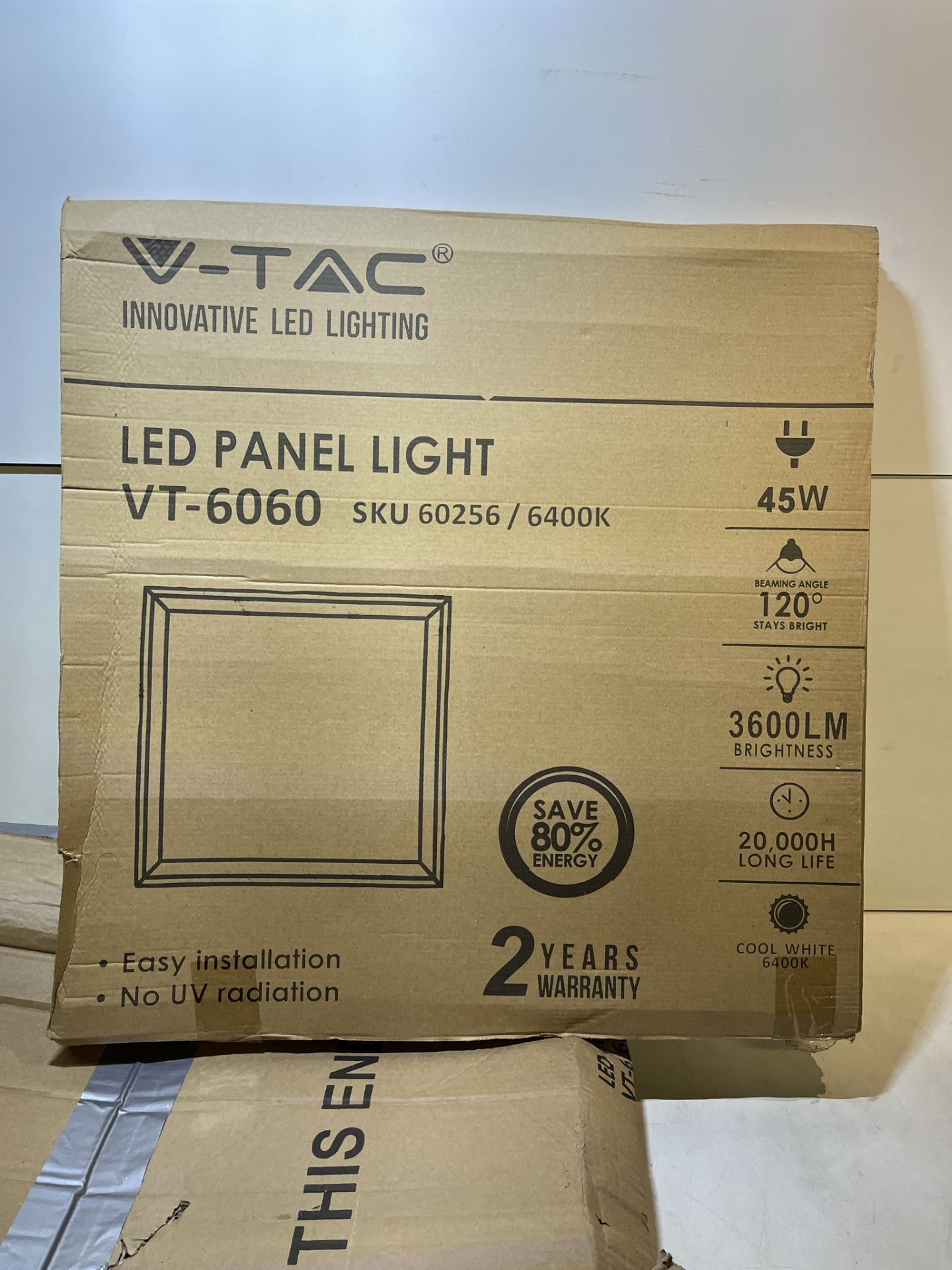 4 x V-Tac VT-6060 LED Panel Lights