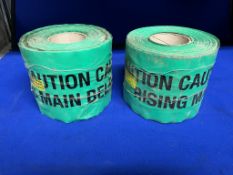 2 x Reels Of Green Caution Tape