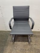 5 x Grey Chrome Frame Conference Chairs