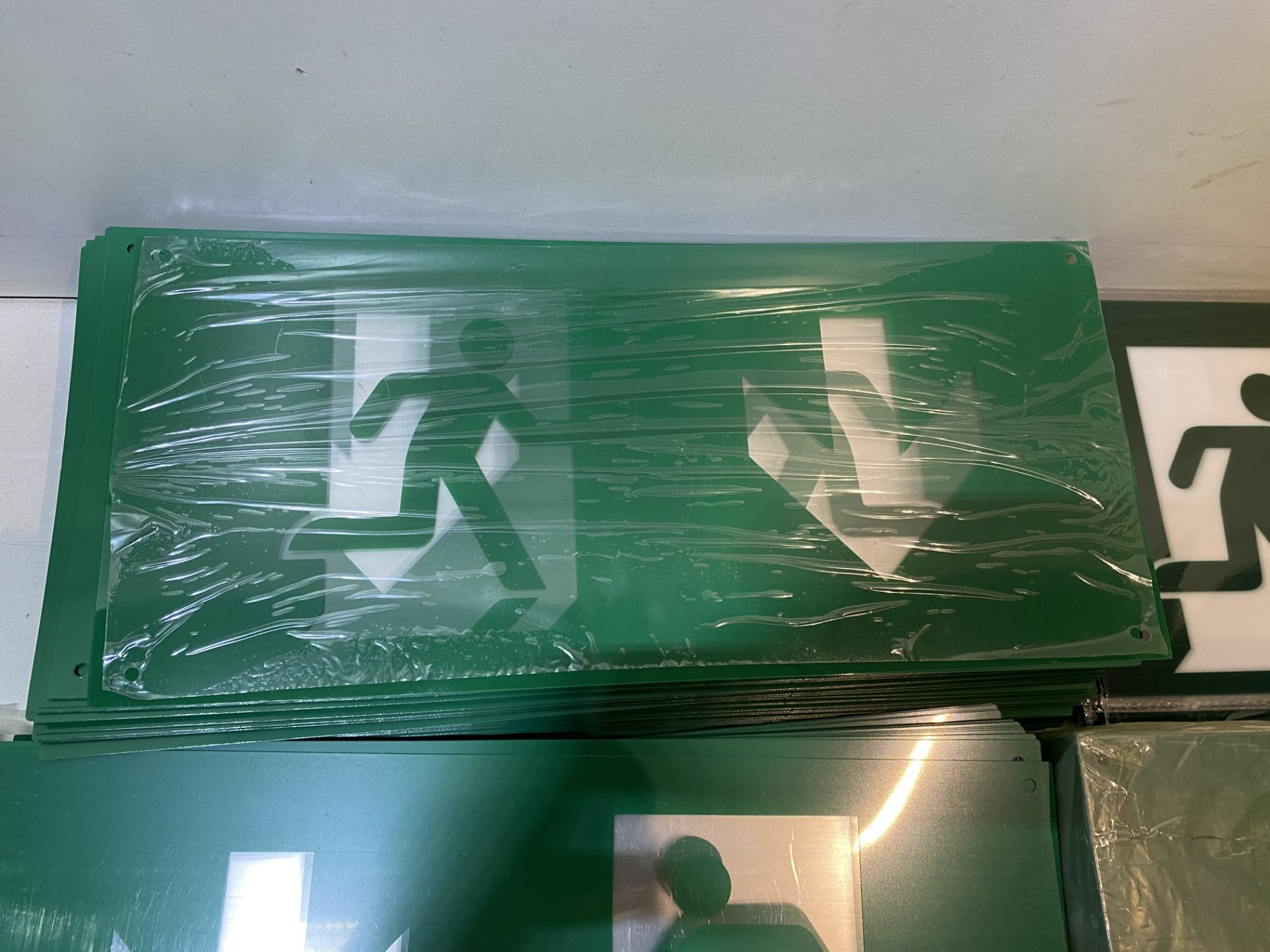 Large Quantity Of Various Fire Exit Signs As Seen In Photos - Image 4 of 13