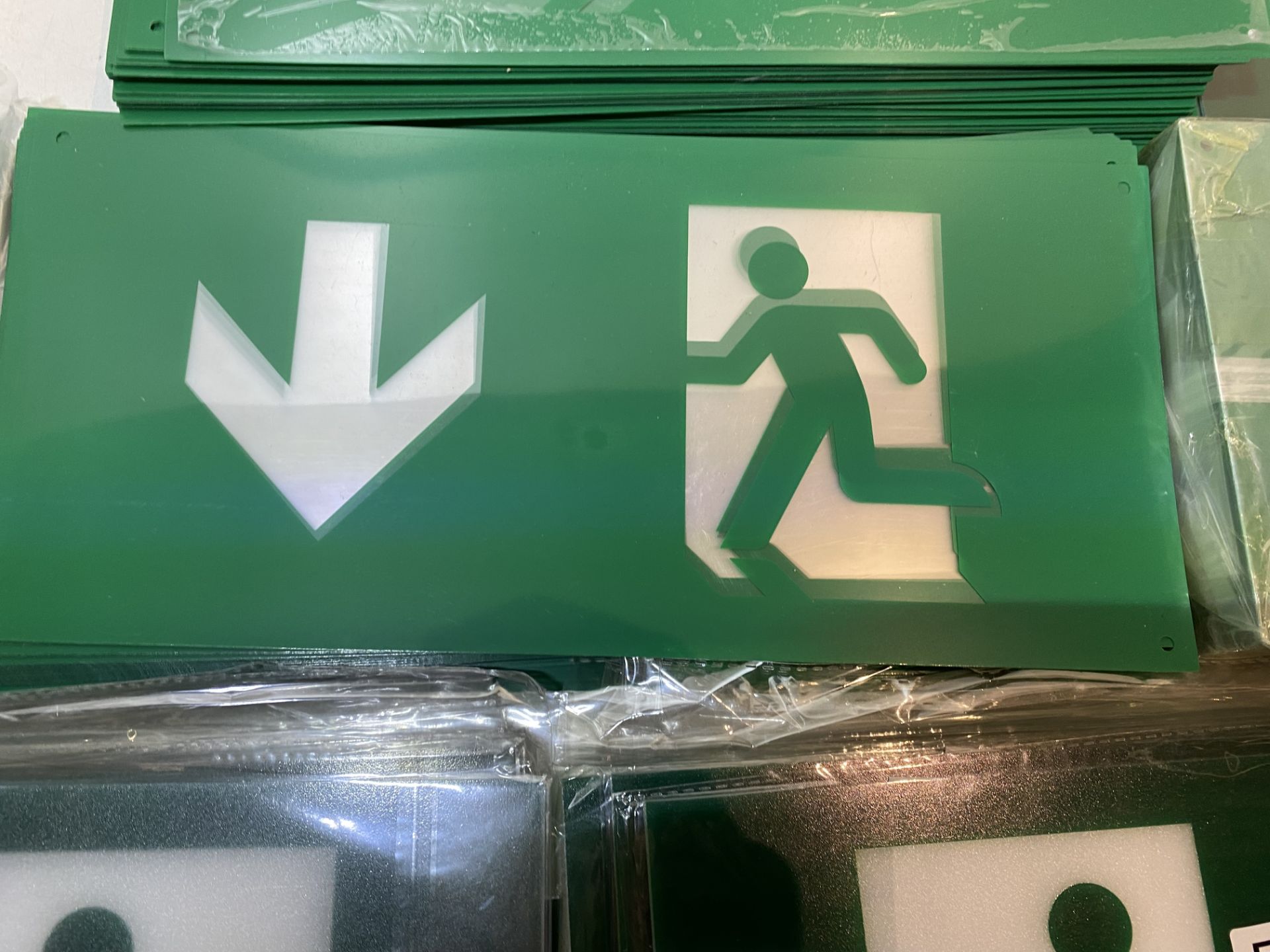 Large Quantity Of Various Fire Exit Signs As Seen In Photos - Image 10 of 13