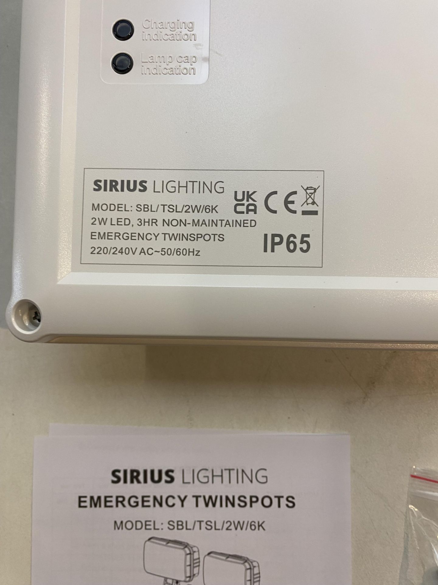 4 x Sirius Lighting SBL/TSL/2W/6K 2W LED Emergency Twinspot Lights - Image 2 of 2