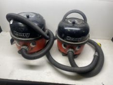 2 x Henry Commercial Corded Vacuum Cleaners