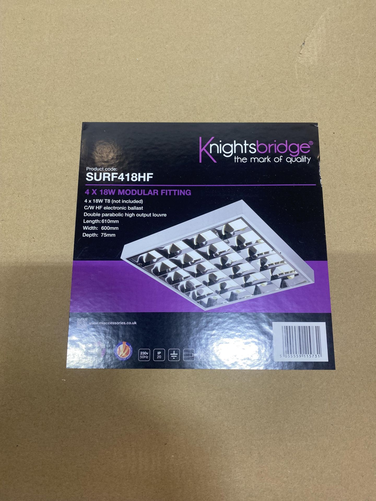 4 x Various Knightsbridge Surface Mounted Fluorescent Fittings - See Description