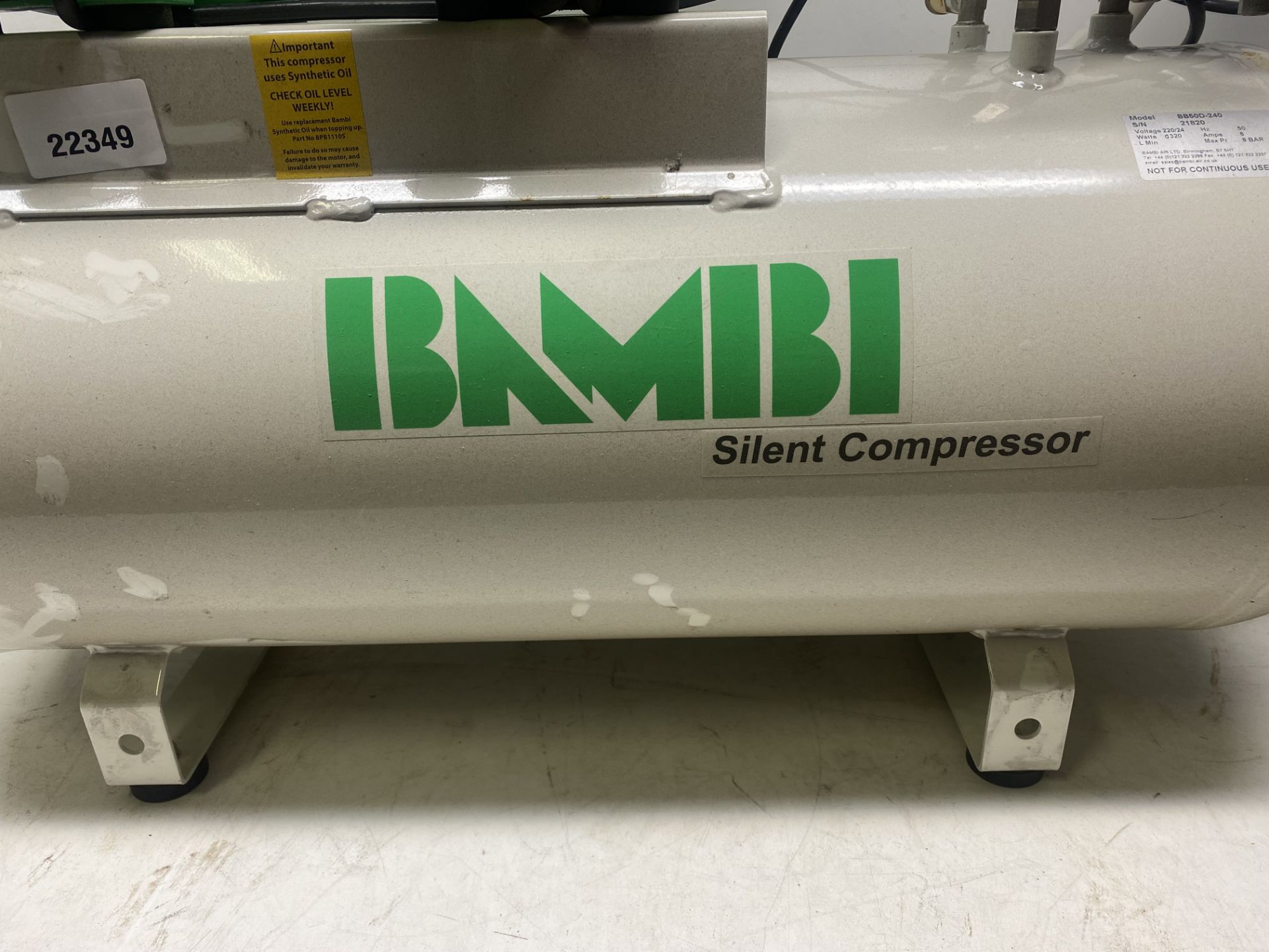 Bambi BB50D-240 Silent Air Compressor - Image 2 of 10