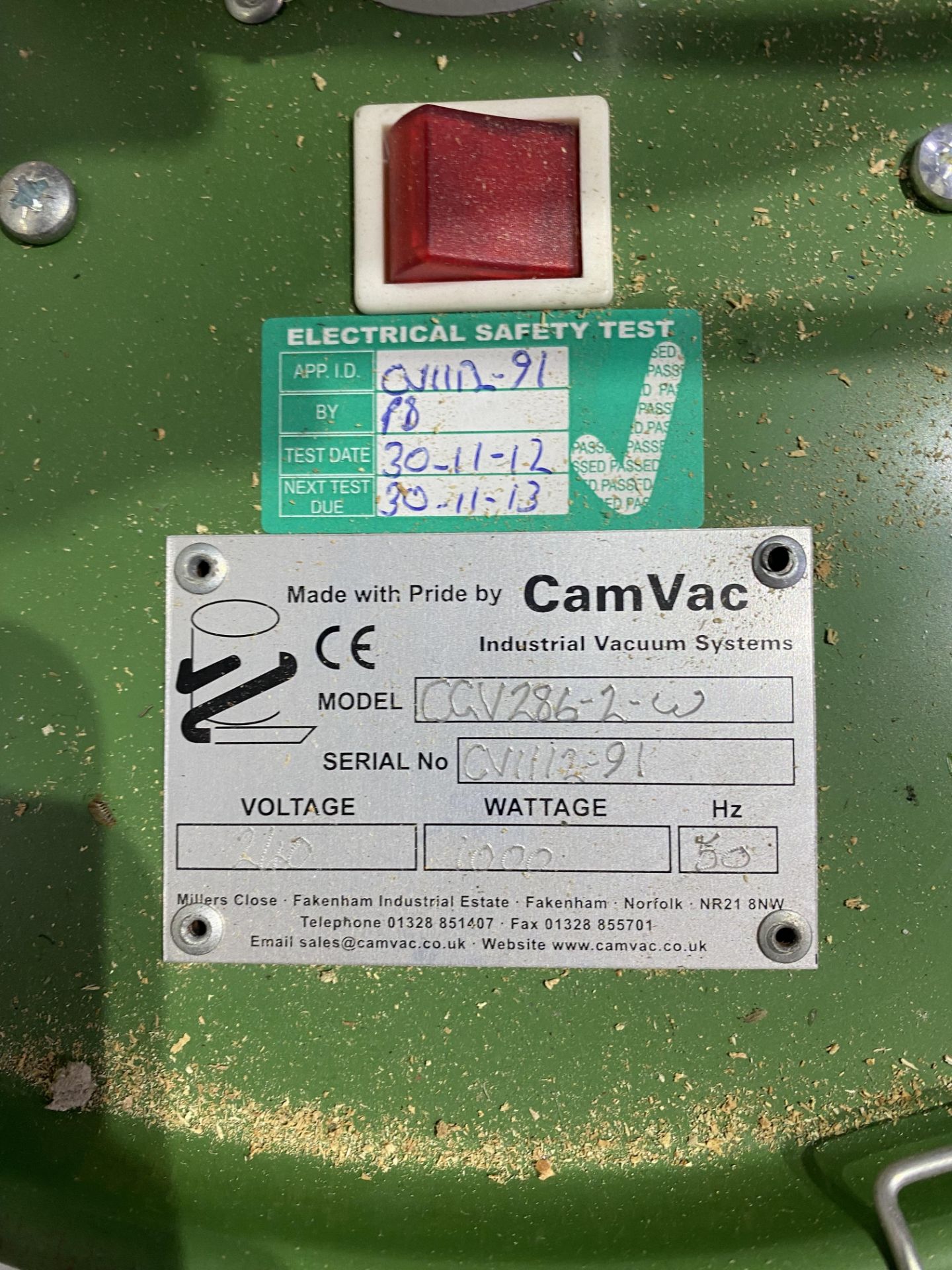 Record Power CamVac CGV286 Dust Extractor - Bild 7 aus 7