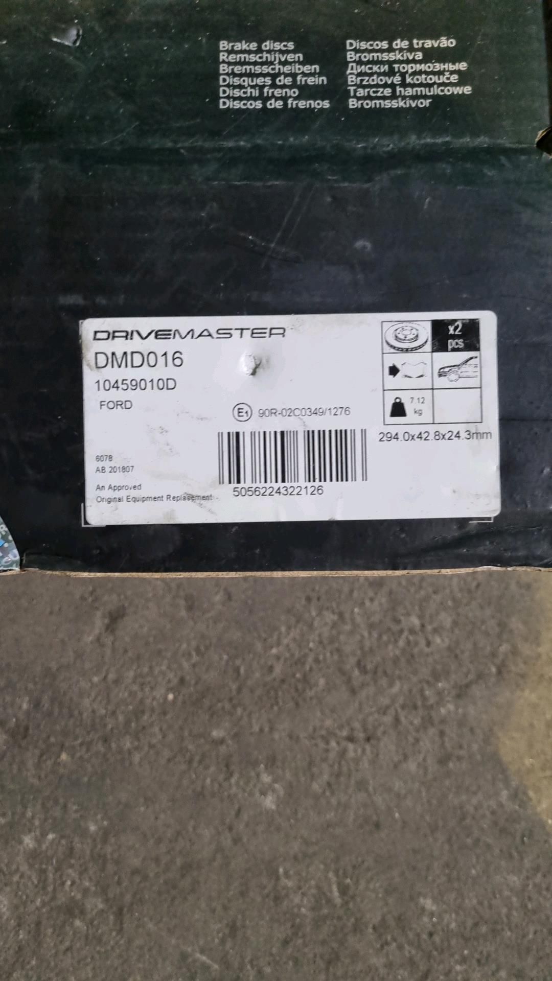 Drive Master DMD016/10459010D Ford Brake Discs - Image 2 of 5