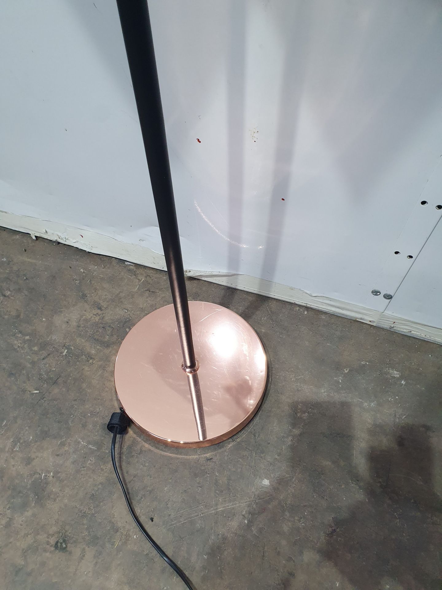 Black/Bronze Metal Floor Lamp with Foot Switch - Image 4 of 7