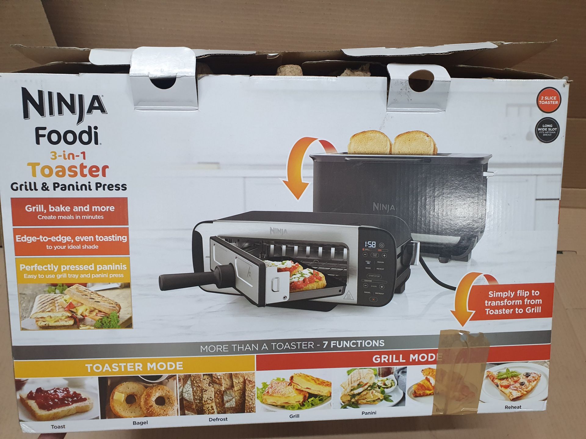 Ninja Food 3 in 1 toaster, Grill & Panini Press - Image 2 of 8