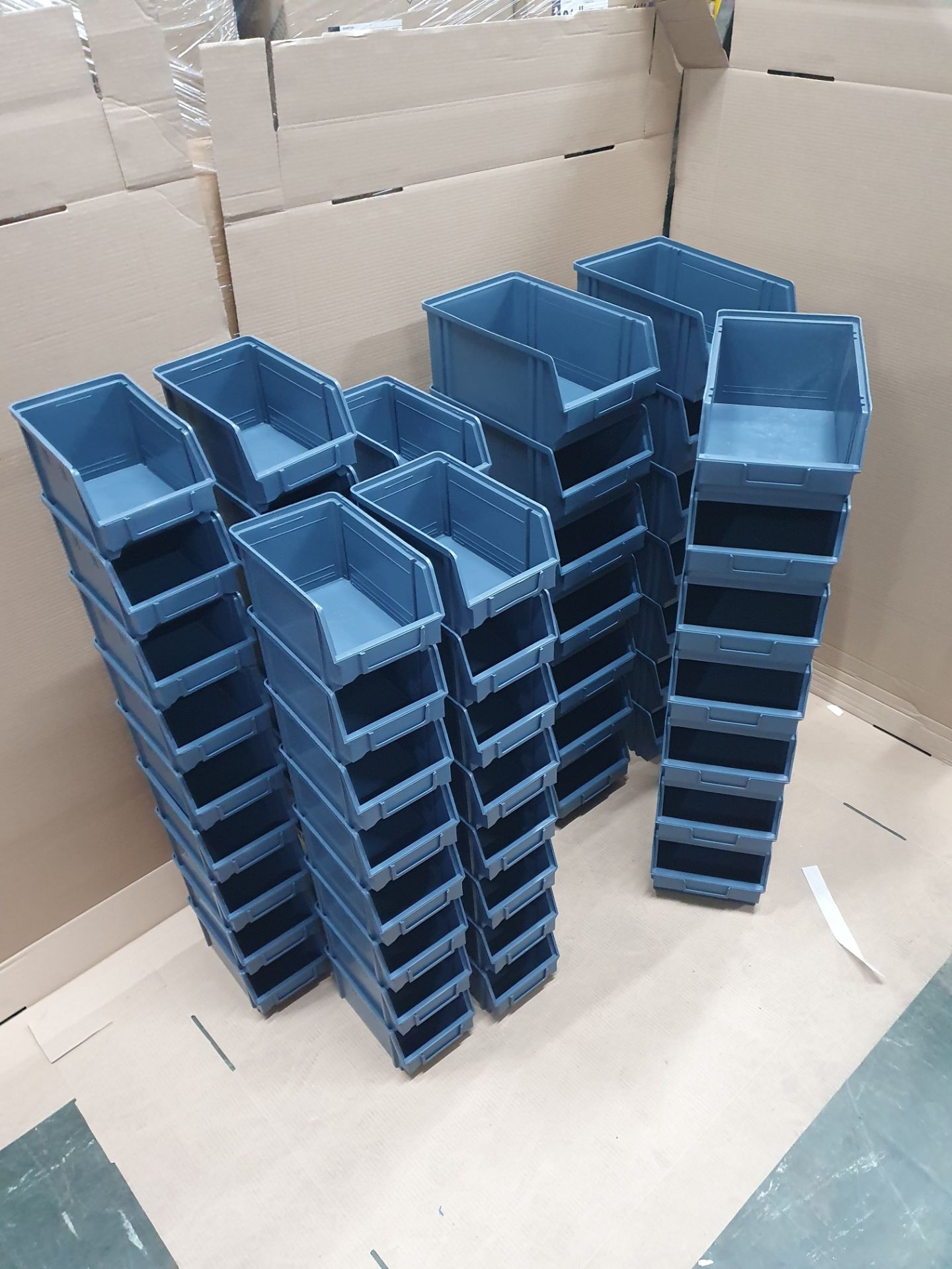 63 x Grey Stackable Tote Boxes - Image 2 of 6