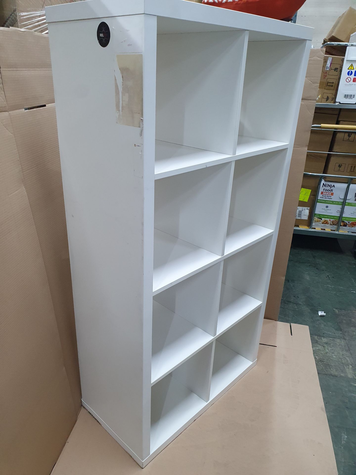 Bookcase with 8 Compartments in White with Wall Mounted Attachments - Image 2 of 4