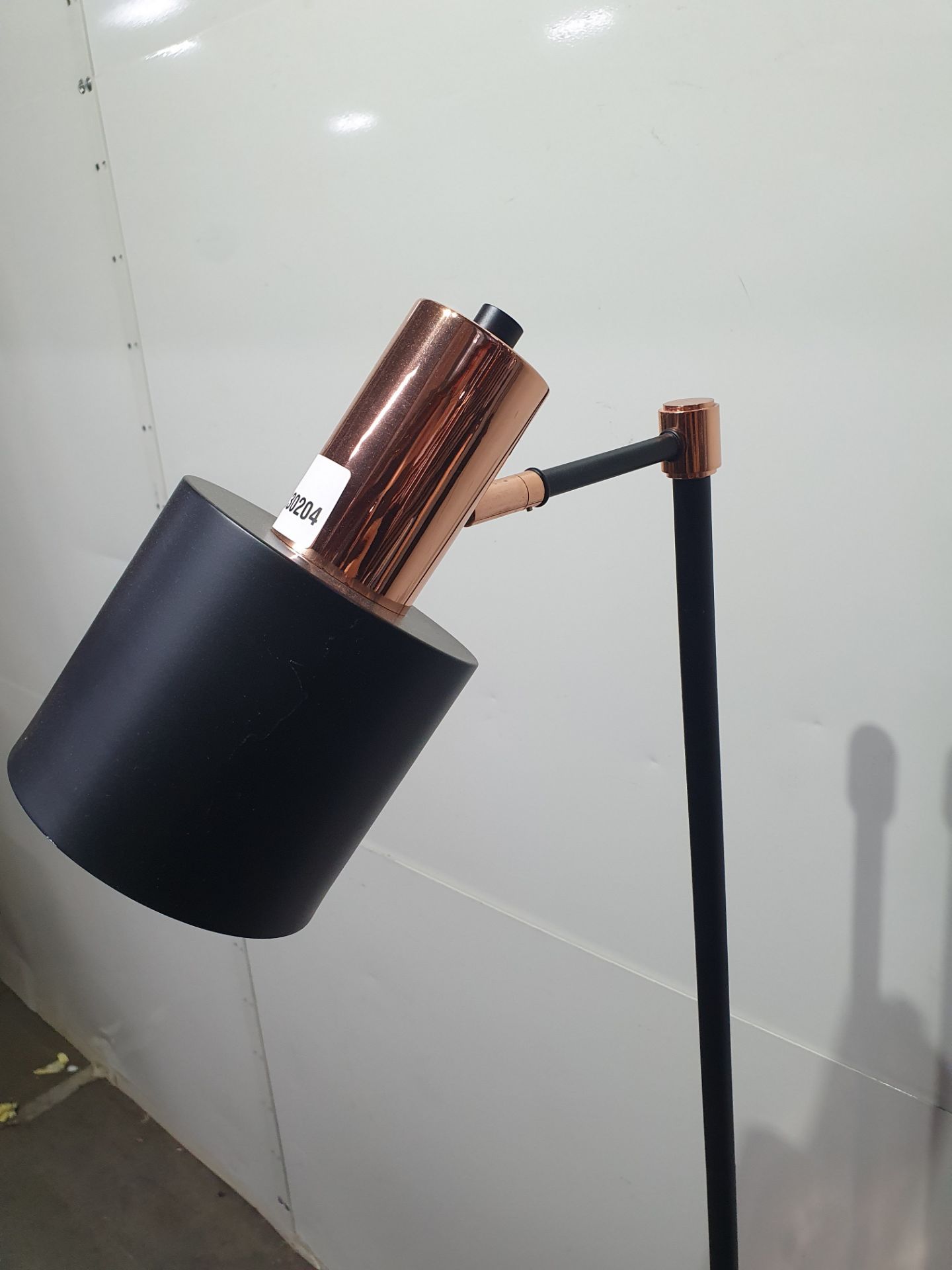 Black/Bronze Metal Floor Lamp with Foot Switch - Image 5 of 7