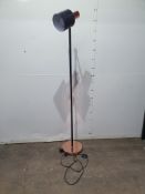 Black/Bronze Metal Floor Lamp with Foot Switch