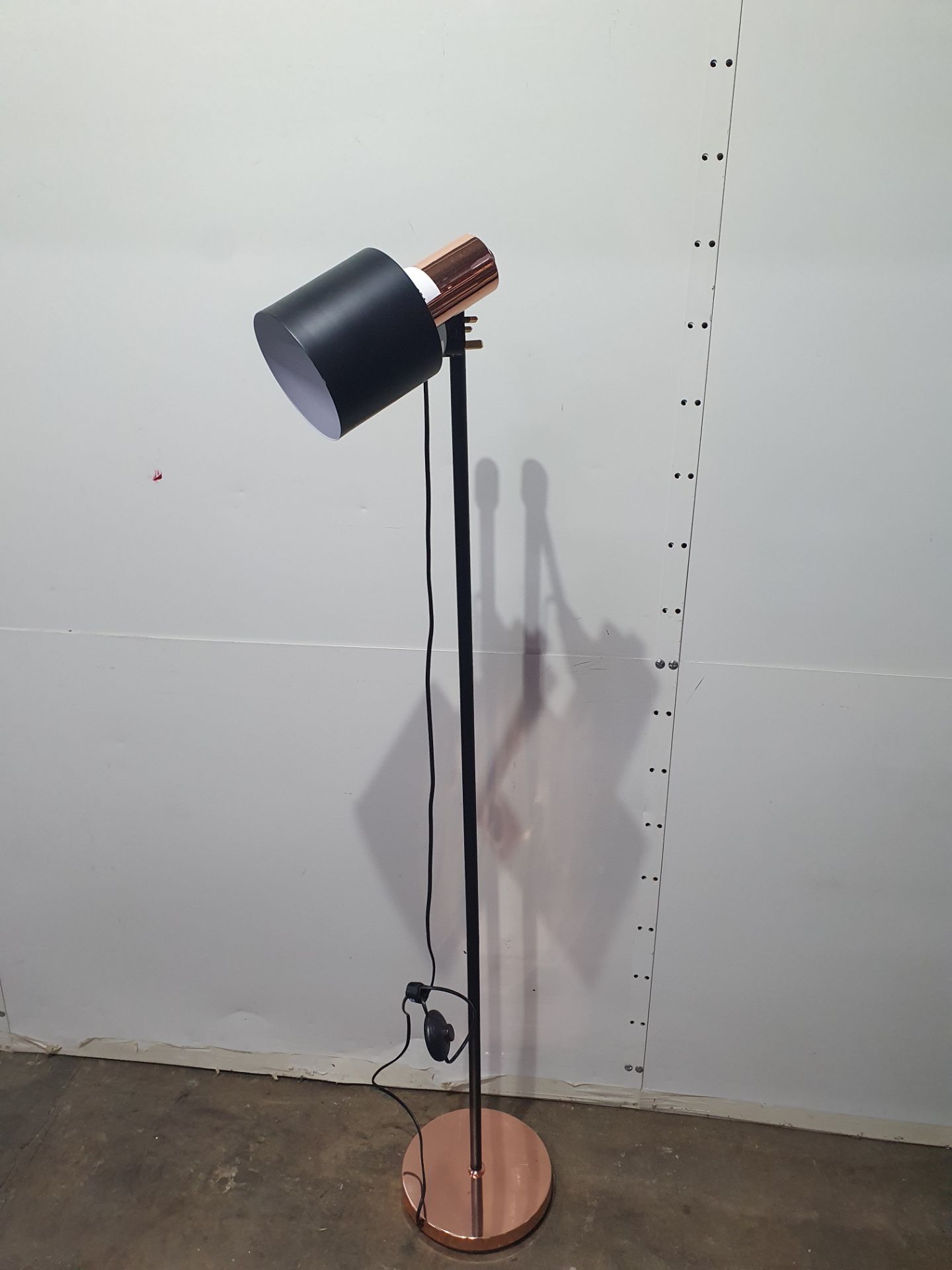 Black/Bronze Metal Floor Lamp with Foot Switch - Image 7 of 7