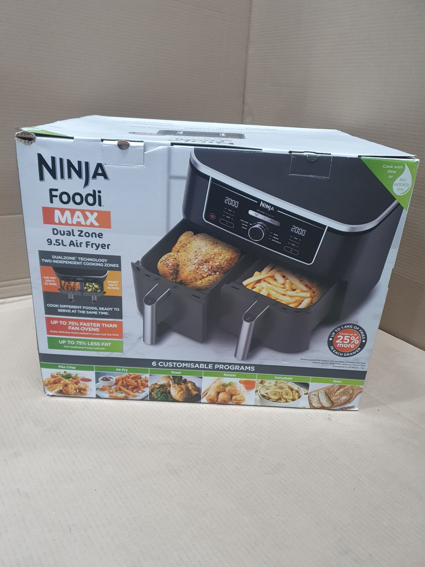 Ninja Food Max Dual Zone 9.5L Air Fryer - Image 2 of 8