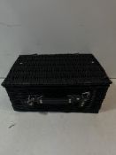 Pallet of Small Black Gift Wicker Baskets