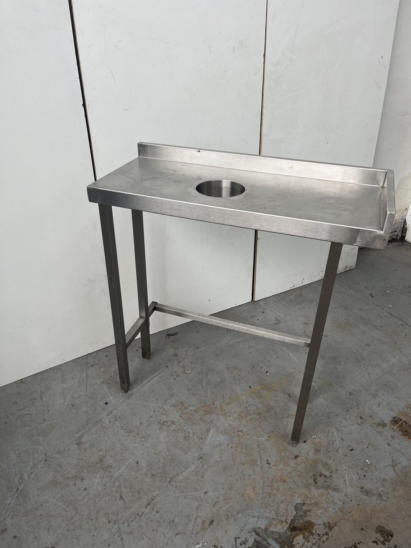 850mm Stainless Steel Catering Preperation Table With Waste Disposal Hole